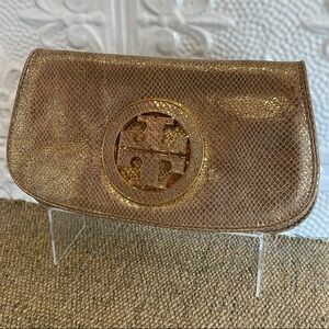 Tory Burch Gold Clutch / Crossbody